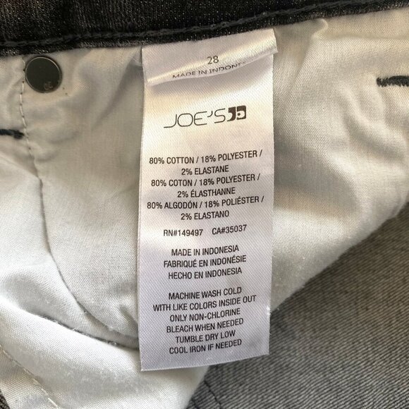 Joe's Jeans Womens Straight Ankle Jeans Size 28x27 Gray Mid Rise Stretch Comfort - Picture 4 of 10
